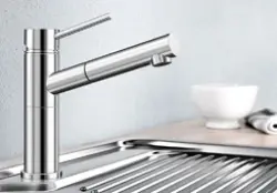 Blanco Keukenkraan ALTA-S compact chroom uittrekbare uitloop 515122