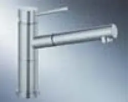 Blanco Keukenkraan ALTA-S compact edelstaal finish uittrekbare uitloop 515123