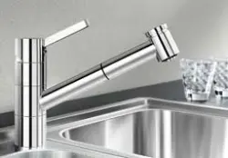 Blanco Keukenkraan TIVO-S chroom met uittrekbare handdouche 517648