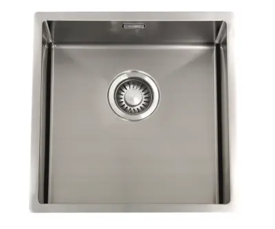 ABK Bingara ondiepe mindervalide rvs spoelbak 10cm diep 40x40cm vlakinbouw, onderbouw en opbouw BIN4010FVI
