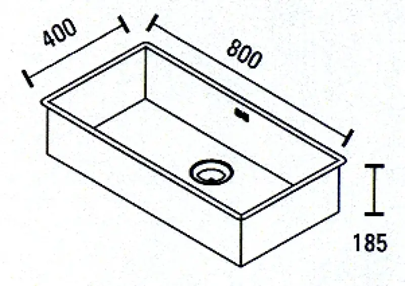ABK Baronga extra grote rvs spoelbak 80x40 cm vlakinbouw onderbouw en opbouw BAR80FVI
