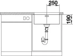 Blanco spoelbak Andano 500-IF Vlakinbouw 522965
