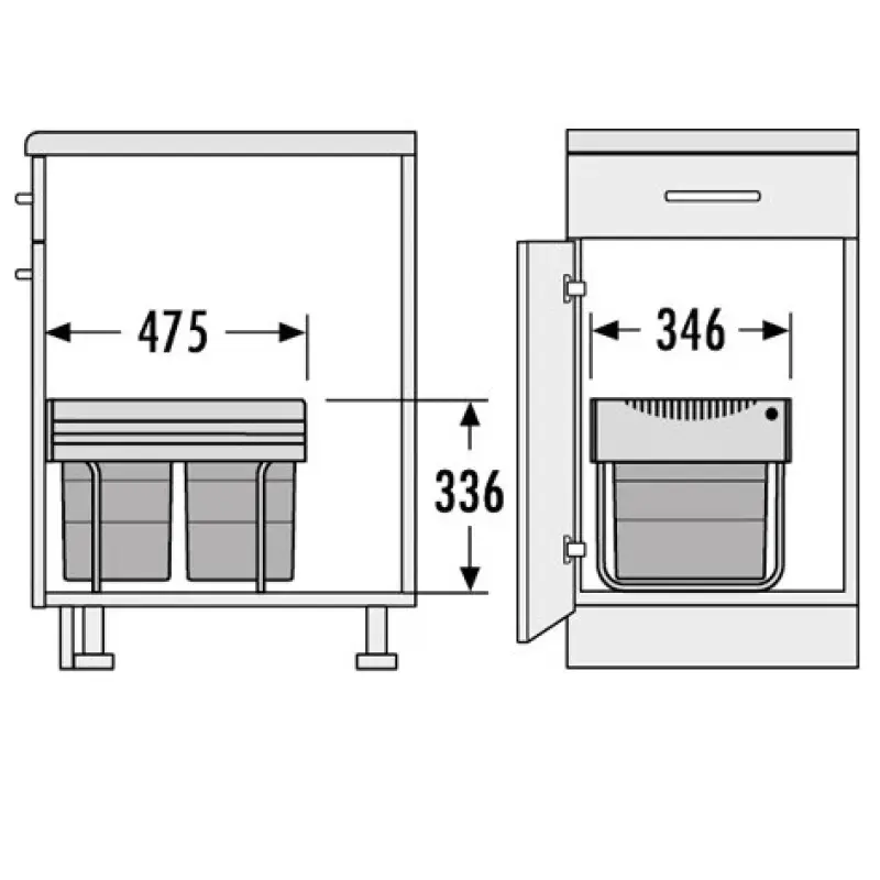 Hailo Tandem RB Afvalemmer 1153449152