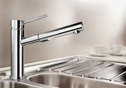 Blanco Alta-S Compact Vario keukenkraan chroom uittrekbare uitloop 518407
