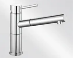 Blanco Alta-S-F Compact keukenkraan chroom uittrekbare uitloop 518413