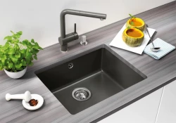 Blanco spoelbak Subline 500-U onderbouw basalt 523739
