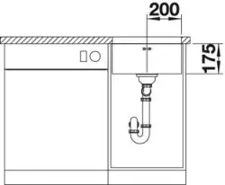 Blanco spoelbak Supra 450-U automatisch onderbouw RVS 518204