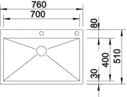 Blanco spoelbak Zerox 700-IF/A automatisch vlakinbouw RVS 521631