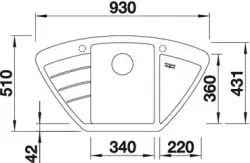 Blanco spoelbak Zia 9 E automatisch opbouw wit 514750