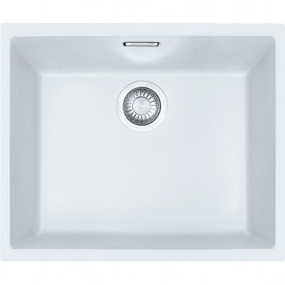 Franke Sirius 2 S2D 110.50 kunststof witte spoelbak 50x41cm onderbouw 125.0252.224