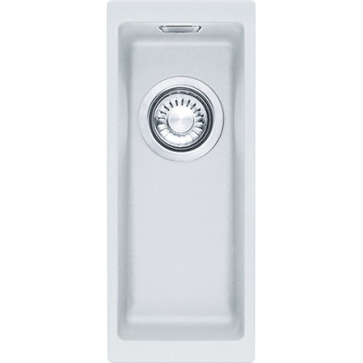 Franke Sirius 2 S2D 110.16 kunststof kleine witte spoelbak 16x41cm onderbouw 125.0252.233