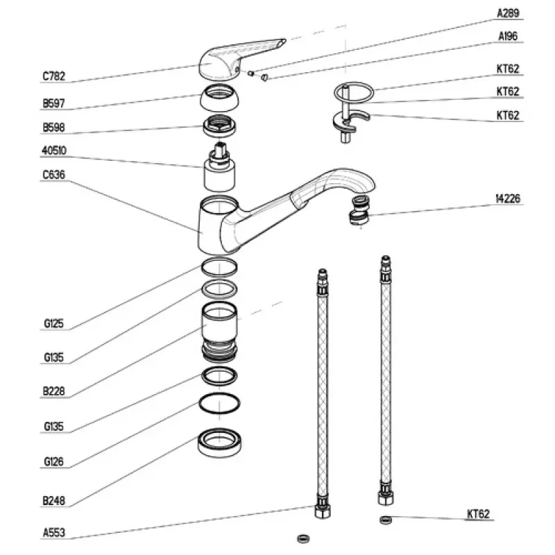 Blusani Keukenkraan Classic Wit BS5509