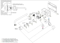 Waterevolution Flow inbouw wastafelkraan mat zwart met uitloop 25cm T116BPR-25