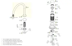 Waterevolution Flow 2-gats wastafelkraan chroom met kleine V 120mm uitloop T1121V01