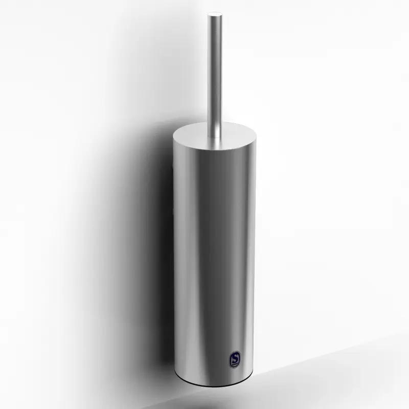 Clou Sjokker toiletborstelgarnituur wandmodel rvs geborsteld