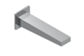 Zazzeri 100 inbouw baduitloop en wastafeluitloop chroom  185mm  36000403A00CRCR