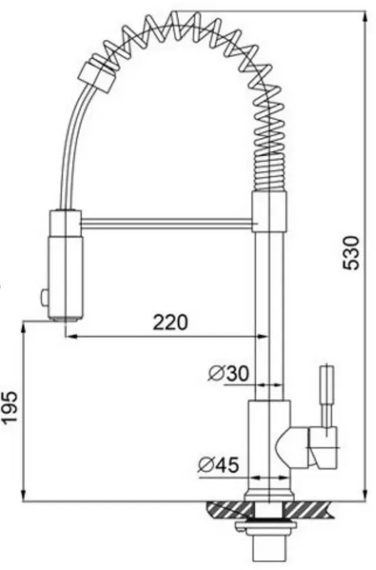 Blusani Semi-Pro keukenmengkraan volledig RVS NK1432