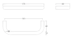 Waterevolution flow handdoekhouder 17.5 cm volledig RVS A110IE