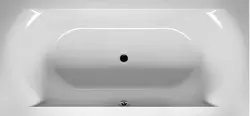 RIHO Linares ligbad 180x80, mat wit, acryl dunne badrand 1208832232