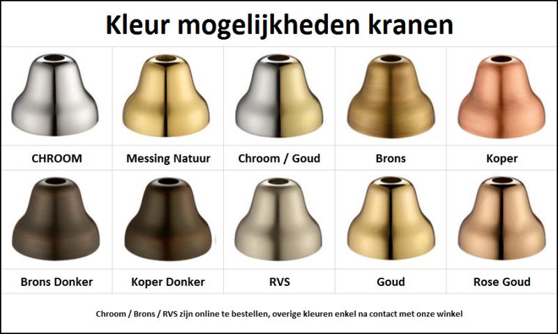 PB klassieke kraan Opbouw keukenkraan Witte hendels Chroom 1208854202