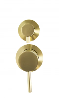 OUTLET Rubio Inox inbouw mengkraan voor douche of bad met 2-weg omsteller PVD kleur geborsteld goud 1208920713 Laatste Product