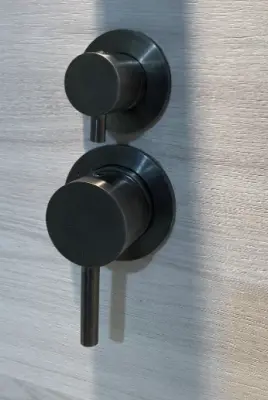 OUTLET Rubio Inox inbouw mengkraan voor douche of bad met 2-weg omsteller PVD kleur geborsteld goud 1208920713 Laatste Product