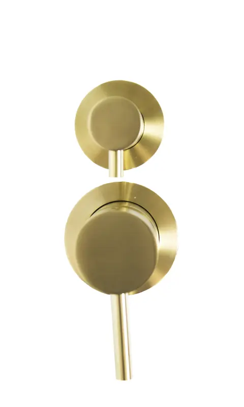 OUTLET Rubio Inox inbouw mengkraan voor douche of bad met 2-weg omsteller PVD kleur geborsteld goud 1208920713 Laatste Product