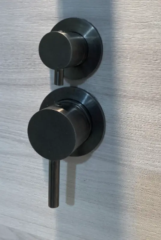 OUTLET Rubio Inox inbouw mengkraan voor douche of bad met 2-weg omsteller PVD kleur geborsteld koper 1208920714 Laatste Product