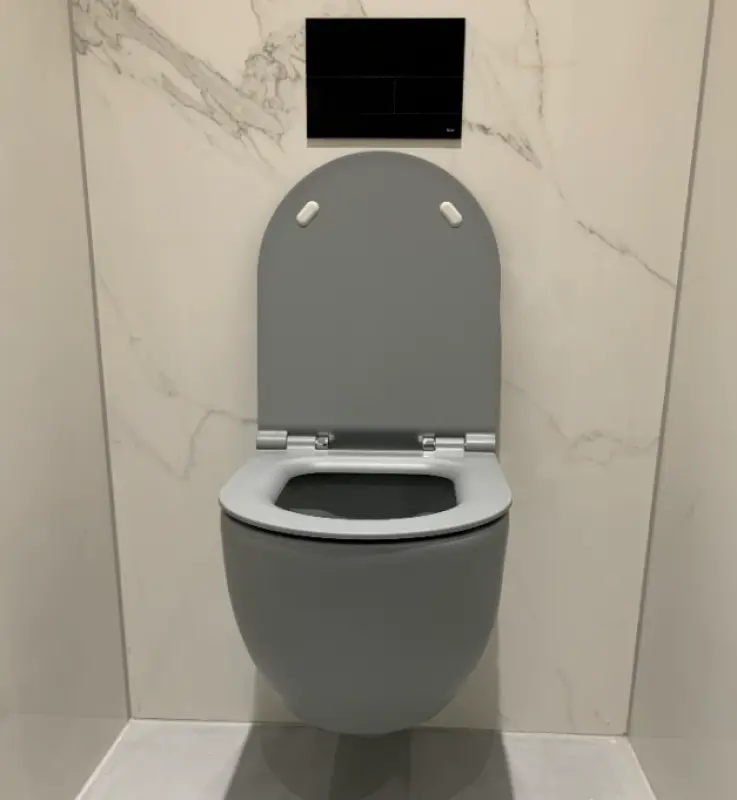 OUTLET Flavio Murano rimless wandtoilet beton grijs incl. softclose zitting en quickrelease 1208920965