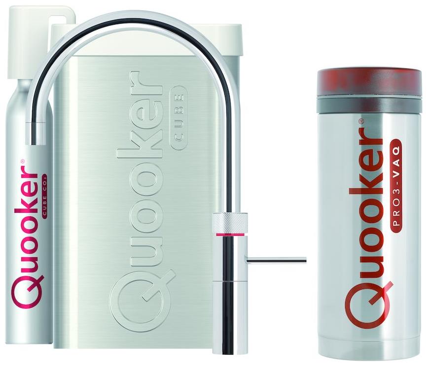 Quooker PRO3 en CUBE Fusion Round RVS 3FRRVS CUBE