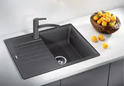 Blanco Zia 45 S Compact - enkele spoelbak met spoeltafel in wit - 524725