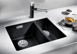 Blanco Subline 340/160-U BR - 1,5 spoelbak in wit - 523562