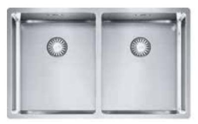 Franke Bolero plus R12 BXX 220 Dubbele rvs spoelbak vlakinbouw 74x45cm 127.0455.332