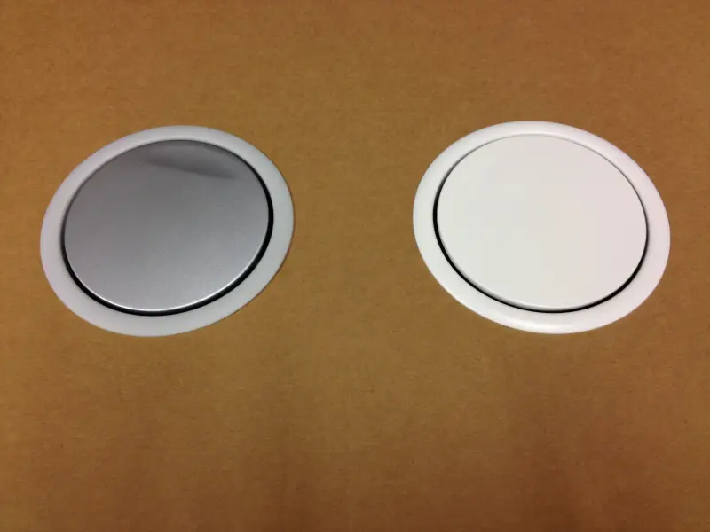 EVOline Port 3 Verzinkbare contactdoos penaarde witte deksel