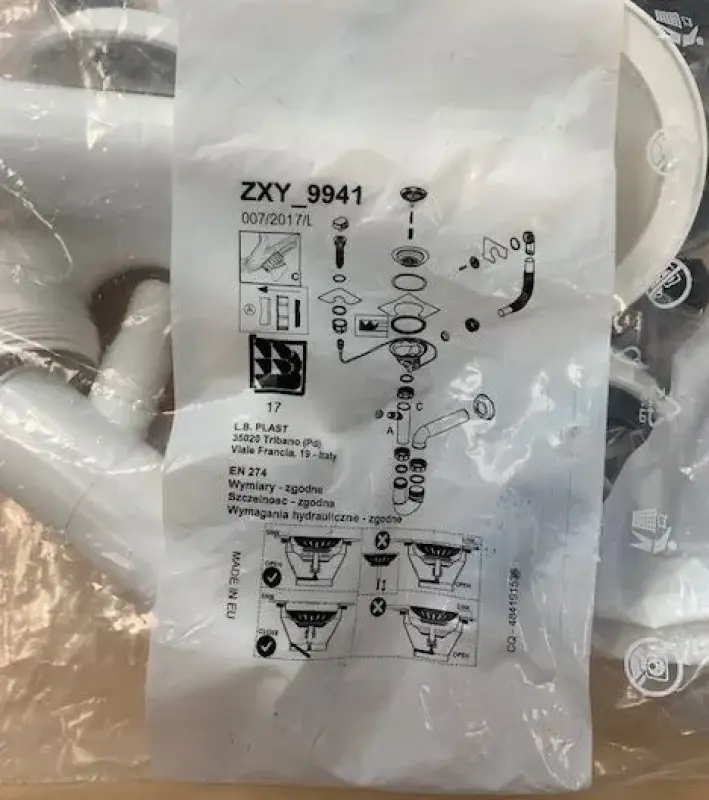 GraniteMy Afvoerset  incl. sifon met draaiknop tbv spoelbak 1208952967