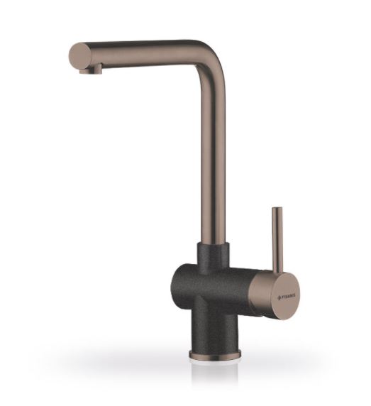 PM Atlas Keukenkraan RVS PVD Copper koperen afwerking met antraciet