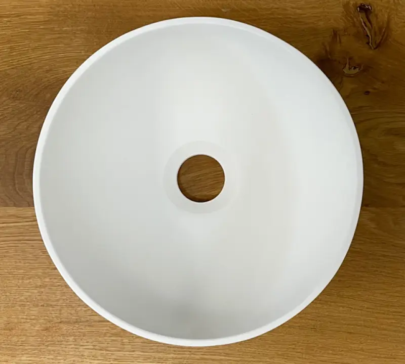 Solid S kleine waskom fontein Solid Surface rond 25 x 25 x 11 cm mat wit 1208953272