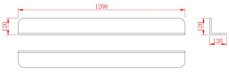 Solid-S Planchet plank mat wit douchekorf 120x12cm solid surface incl. blinde bevestiging 1208953449