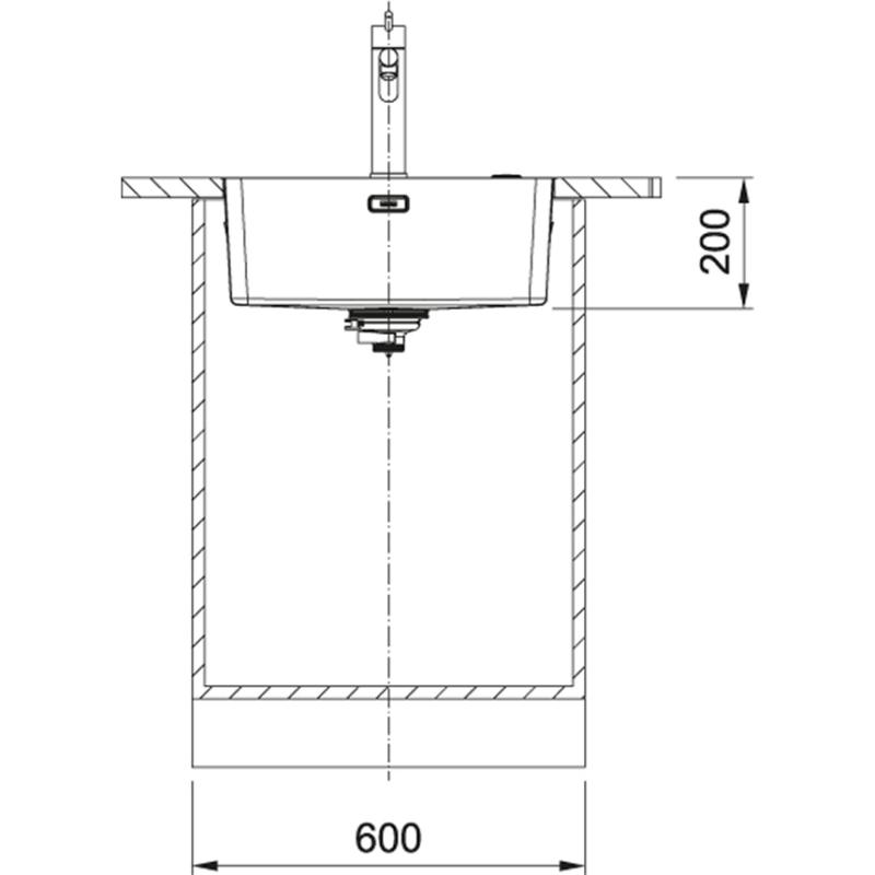 Franke Mythos MYX 210.50 rvs spoelbak 50x40cm vlakbouw 127.0638.276