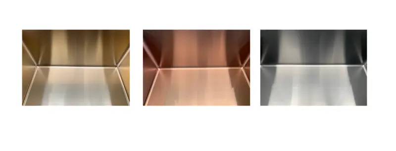 Ausmann Weser RVS spoelbak antraciet kleur PVD Gun Metal 55x51 met kraangat onderbouw vlakbouw en opbouw 067144