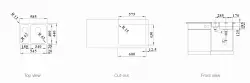 Blanco Solis rvs spoelbak 340/180-IF vlakinbouw bak rechts 526130