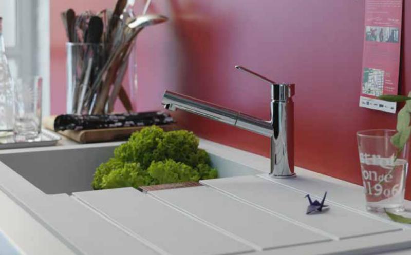 Franke Sirius 2 S2D 651 zwarte kunststof 1,5 anderhalve spoelbak met afdruip opbouw 100x50 143.0634.554