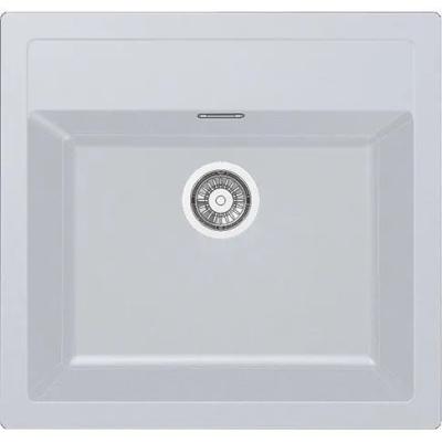 Franke Sirius 2 S2D 610.50 kunststof witte spoelbak 56x53cm opbouw met kraangat 114.0568.052