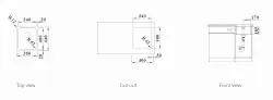 Blanco Solis rvs spoelbak 340-U onderbouw 526115