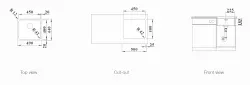 Blanco Solis rvs spoelbak 450-U onderbouw 526120
