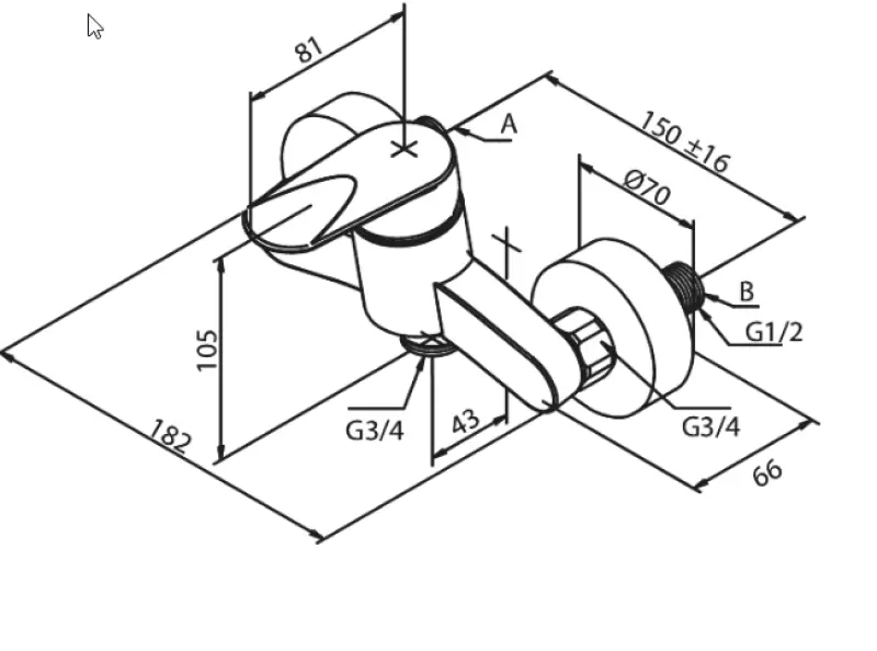 OUTLET DAMIXA CLOVER 6030000 zonder uitloop