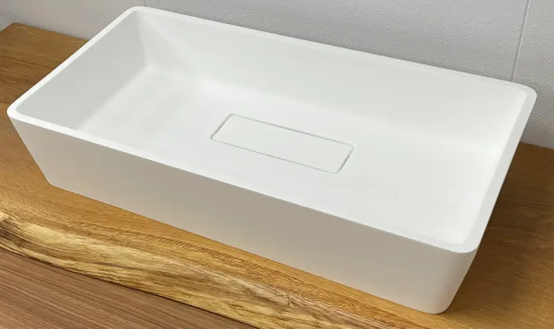 Solid-S City opbouwwastafel kom mat wit 62x32cm met verdekte afvoer 1208954250