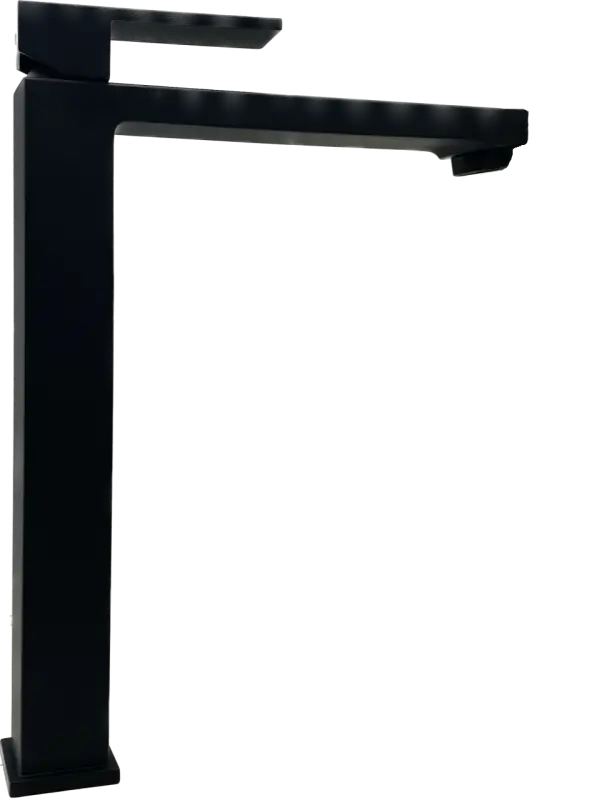 PB Kiki 1-gats hoge wastafelmengkraan voor waskommen mat zwart