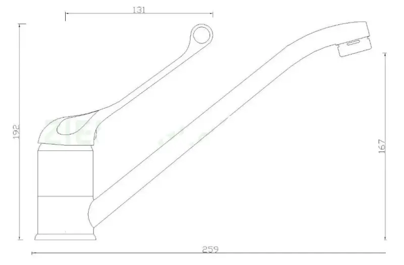 Aquadesign Rennes eenhendel keukenmengkraan chroom met lange hendel
