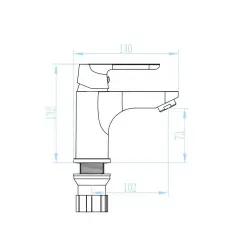 Aquadesign Tours eenhendel wastafelmengkraan chroom